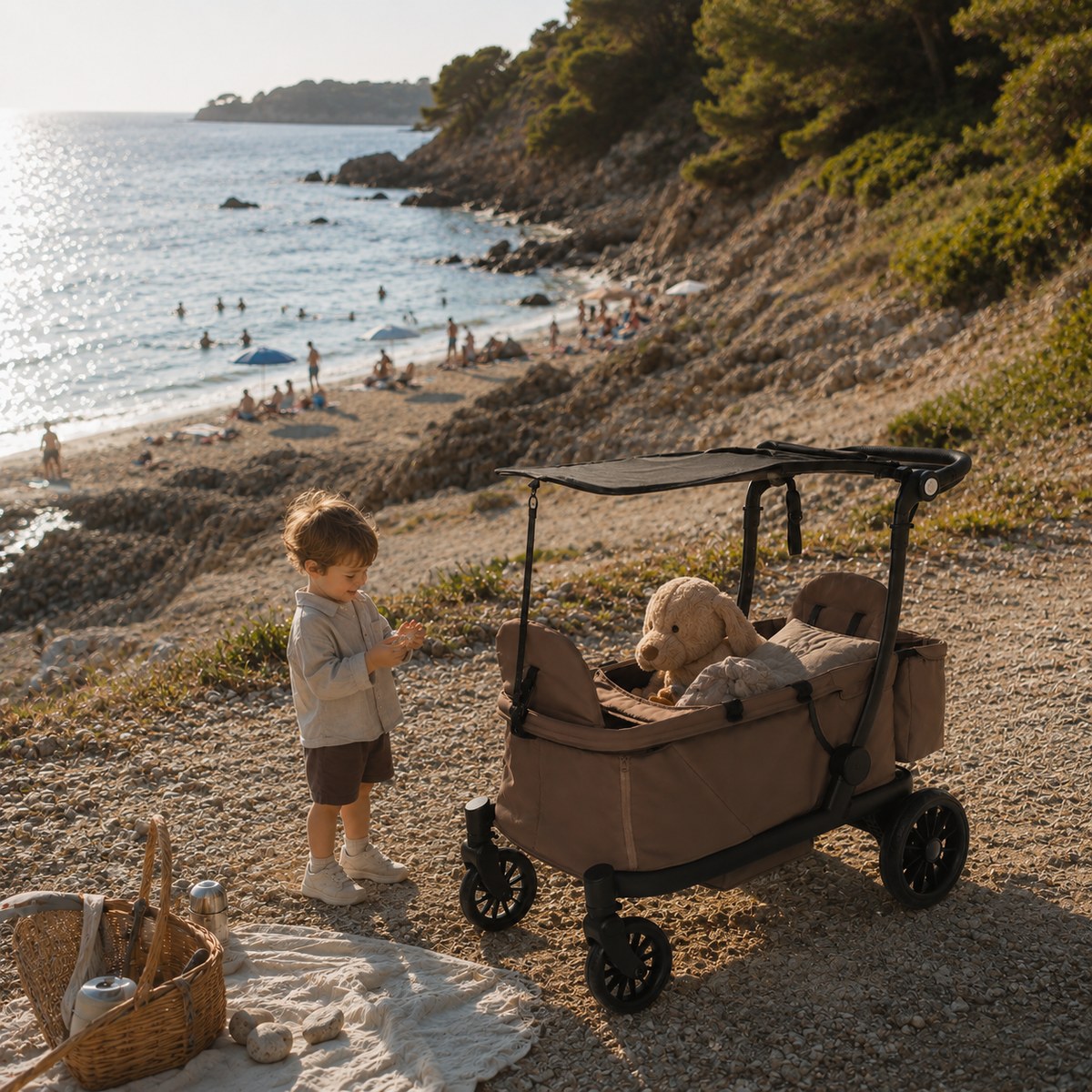 Leoace L2 — kids wagon, in use at the beach